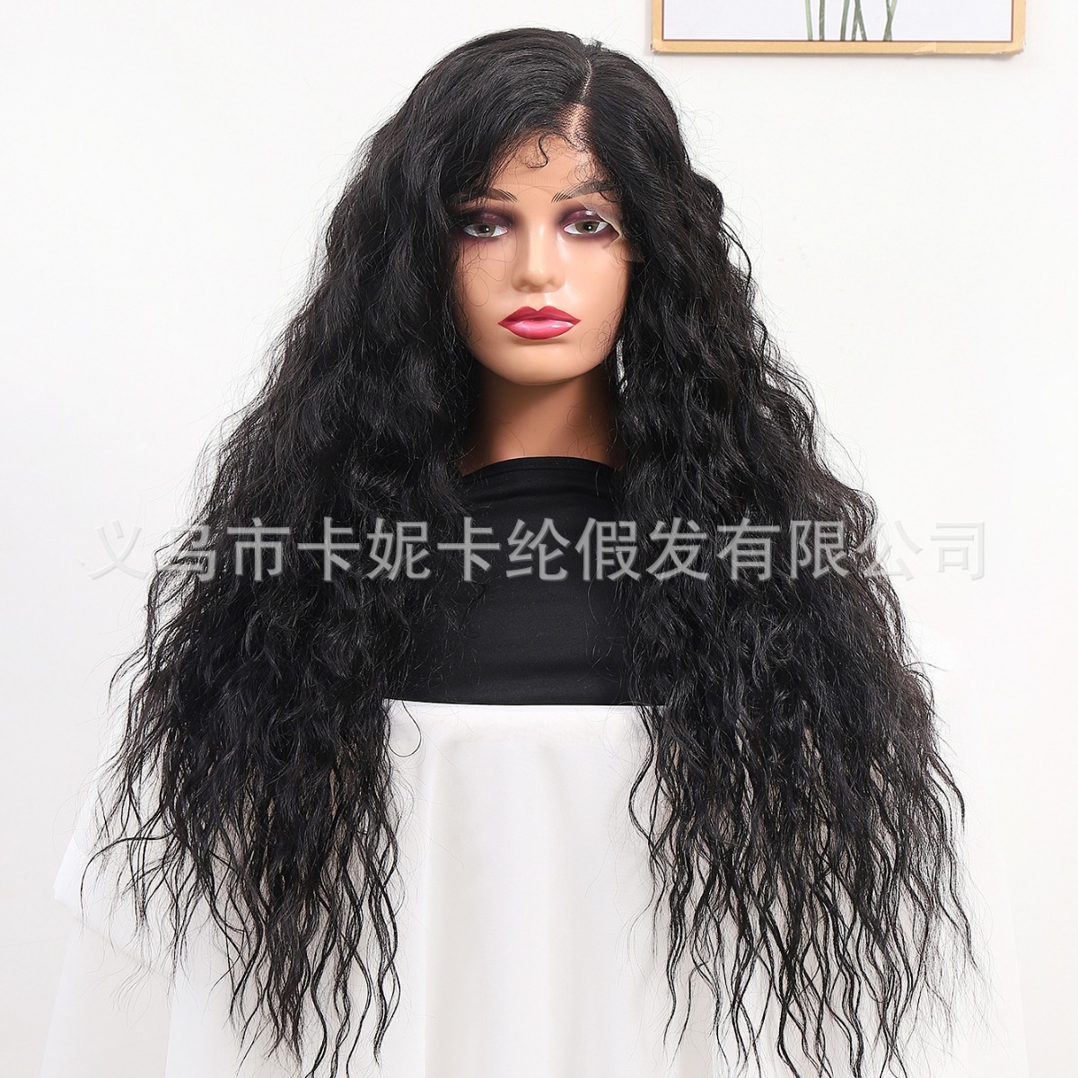 NEWLOOK nuevo estilo europeo y americano de ondas negras transfronterizas pelucas de cabello real de encaje.