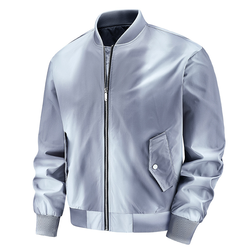 Chaqueta de piloto para hombres primavera y otoño nuevo abrigo hombre suelto uniformes de béisbol sólido para hombres y mujeres comercio exterior transfronterizo ropa de hombre