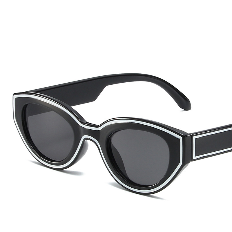 Gafas de sol de ojos de gato con trazo tridimensional a juego de colores para hombres y mujeres, nuevas gafas de sol de parasol de calle de fiesta de moda transfronteriza