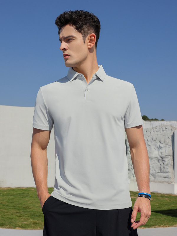 40 7A antibacteriano Solona hielo protector solar rápido secado polo camiseta personalizada de verano ropa de trabajo de manga corta impresa bordada LOGO