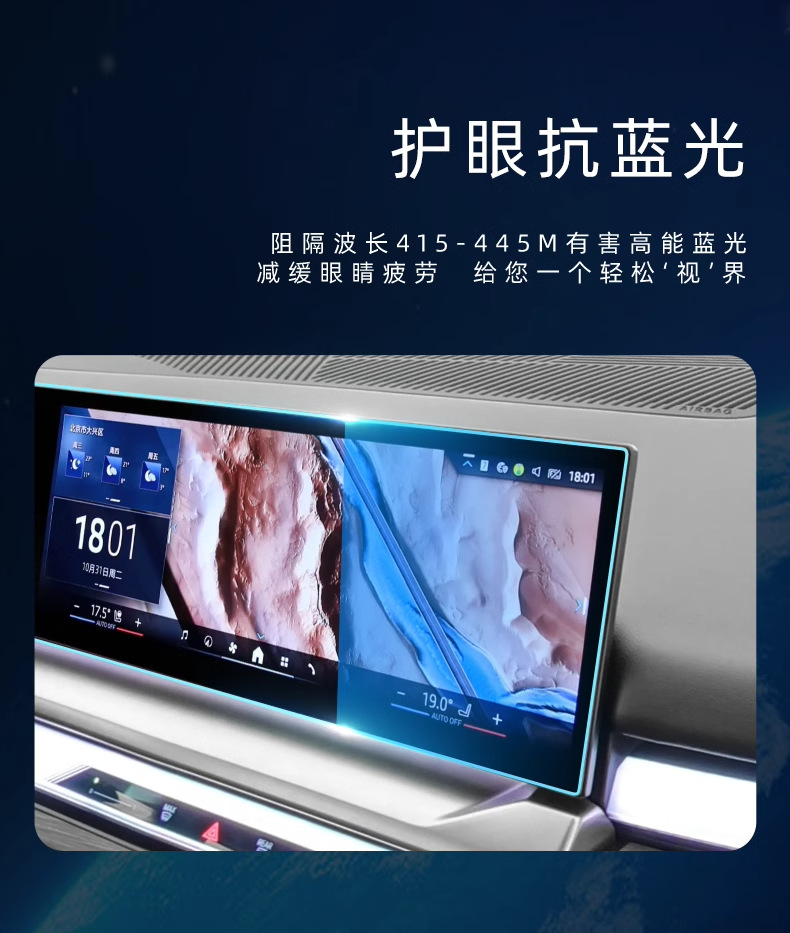 Suitable for 24 BMW 5 Series interior central control protective film 530LI navigation screen tempered film 525 car