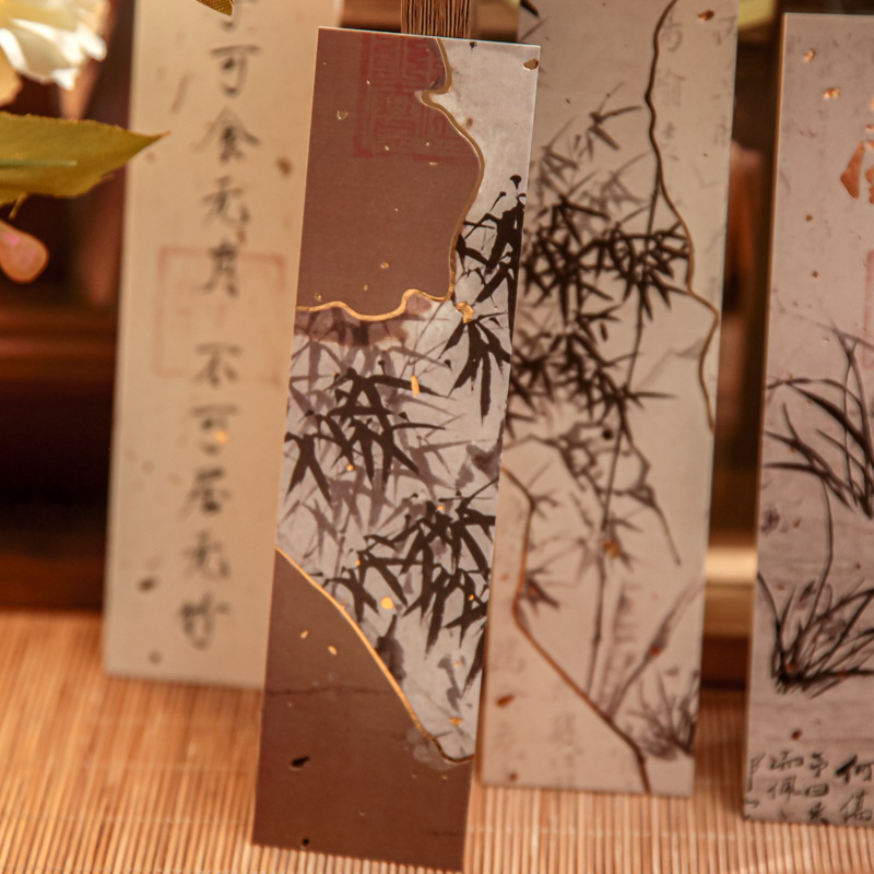 Papel Sr. Guofeng estampado en caja marcadores de tinta serie de fragancia caligrafía retrógrada texto tarjeta de lectura