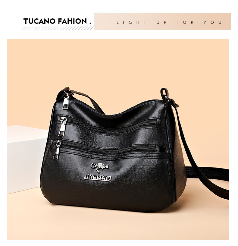 High 2024 new multi-layer women's soft leather with large capacity and good quality single shoulder diagonal cross bag_voghion.com