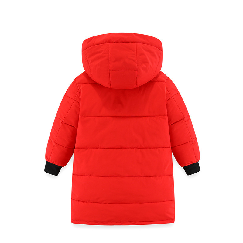 Overknee acolchada de algodón de longitud media para niños ropa de hombre y mujer engrosada chaqueta acolchada de algodón cálido ropa de otoño e invierno uniforme escolar de jardín de infantes chaqueta acolchada de algodón