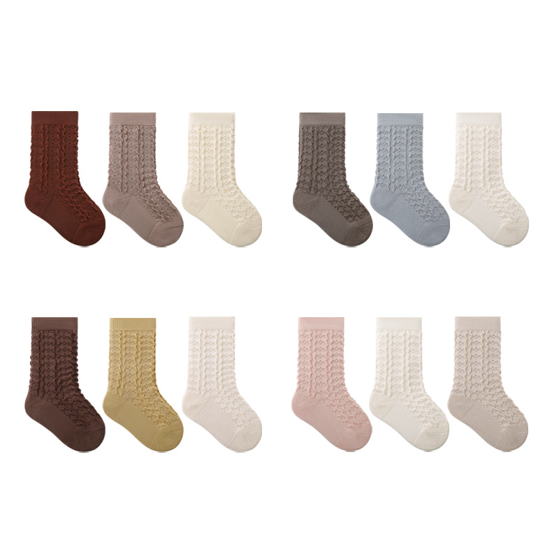 Hombres y niñas calcetines de primavera y otoño medias calcetines retro niños antibacterianos sólidos niños adultos bebés estudiantes calcetines deportivos sin hueso