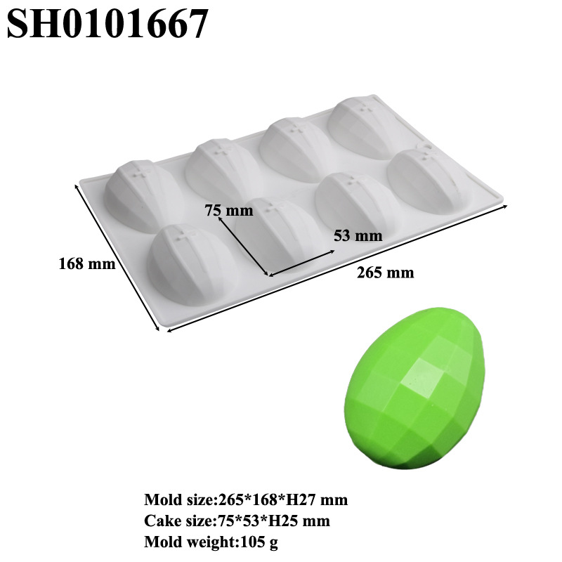 8개의 연속된 기하학적 부활절 달걀