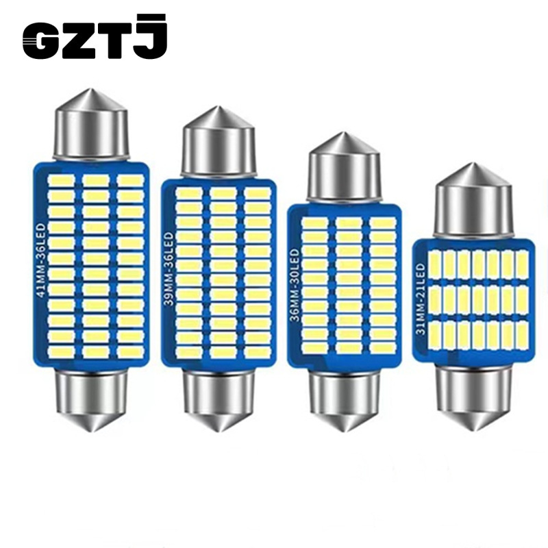 Wholesale car LED reading light super bright car interior light cab ceiling light double tip trunk license plate light 31MM