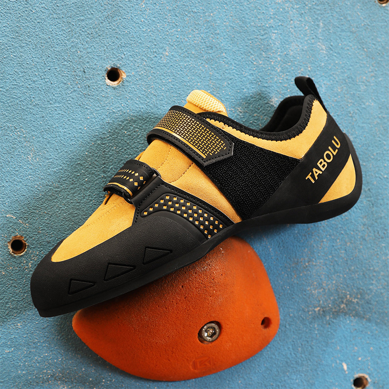 Basic rock climbing shoes for youth, indoor and outdoor bouldering shoes, climbing training shoes, cross-border export, breathable, non-slip, supportive