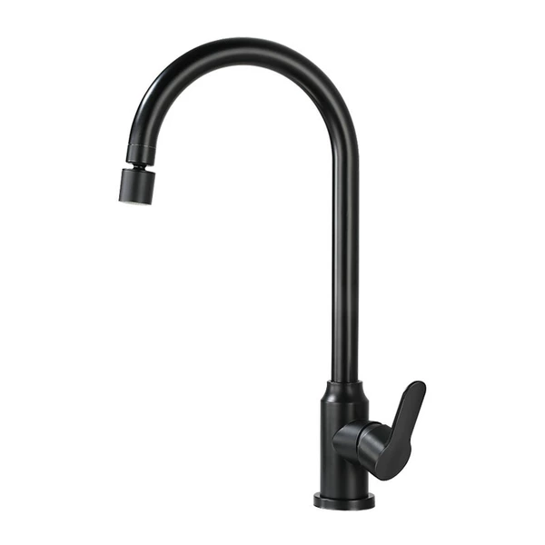 Wanxiangzui black large curved faucet