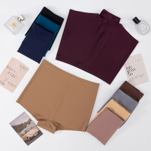 跨境 中高腰防走光内裤女冰丝无痕女士安全裤收腹提臀平角打底裤