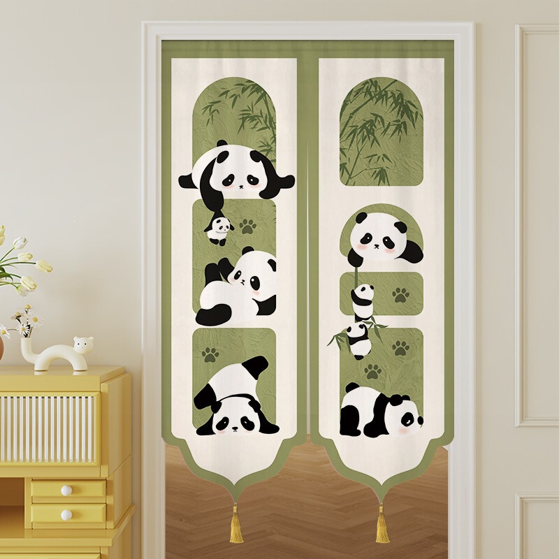 Cartoon Door Curtain Partition Curtain, High-End Entryway Half Curtain, Bedroom Privacy Curtain, Household Bathroom Kitchen Curtain