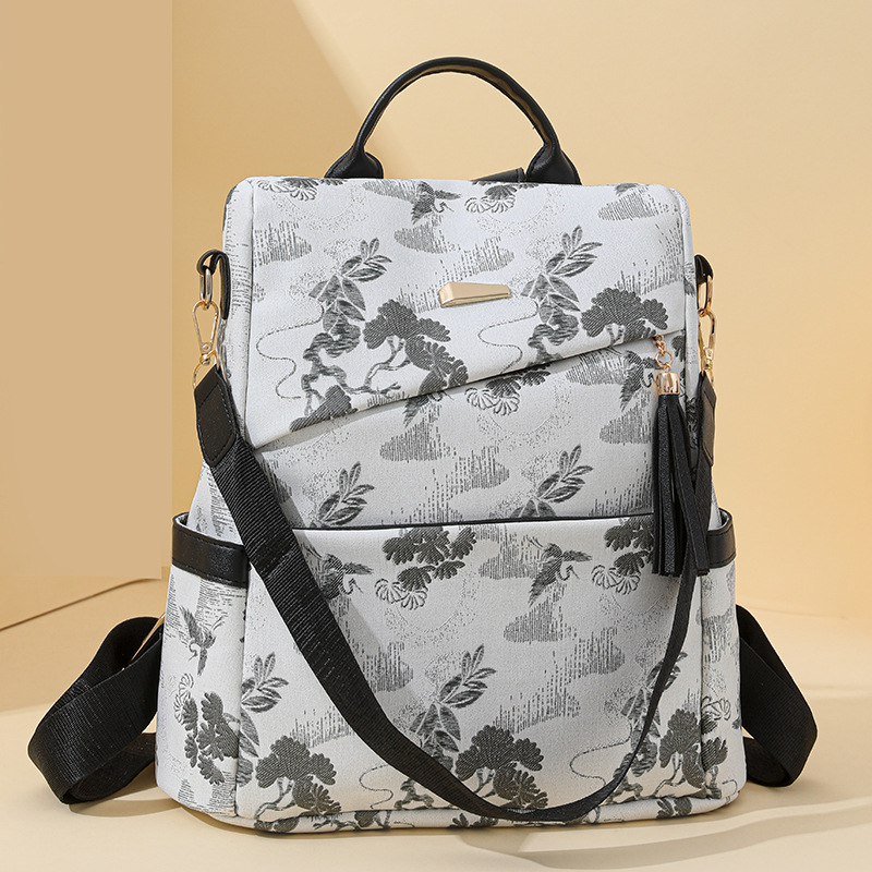 2024 nuevo estilo de moda, mochila para mujer, mochila antirrobo de gran capacidad para viajeros urbanos, mochila escolar para estudiantes al por mayor