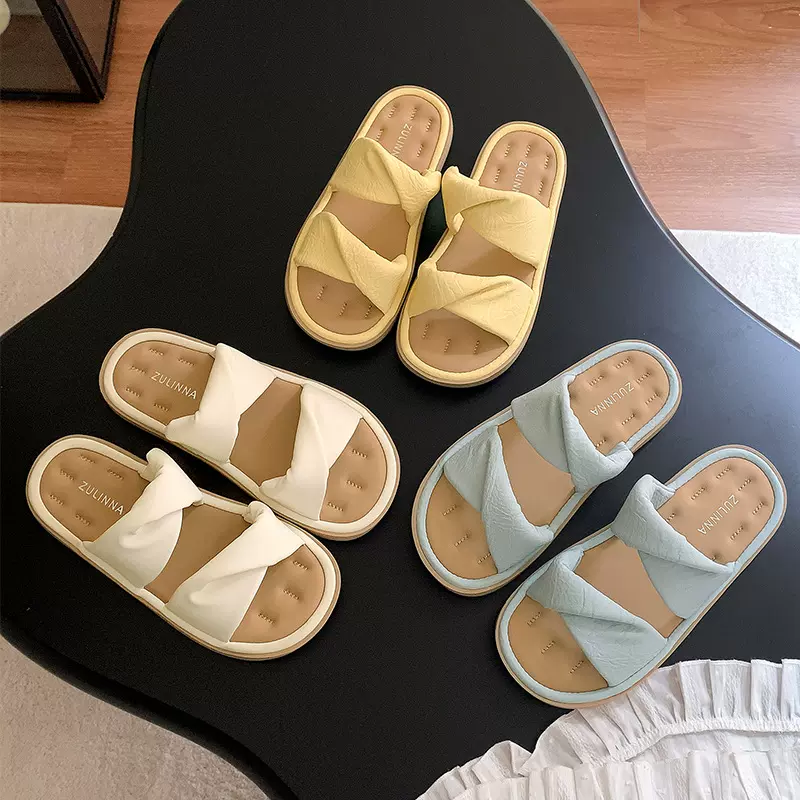 厚底踩屎感沙发柔软拖鞋女2026新款夏季外穿平底一字拖舒适凉拖鞋