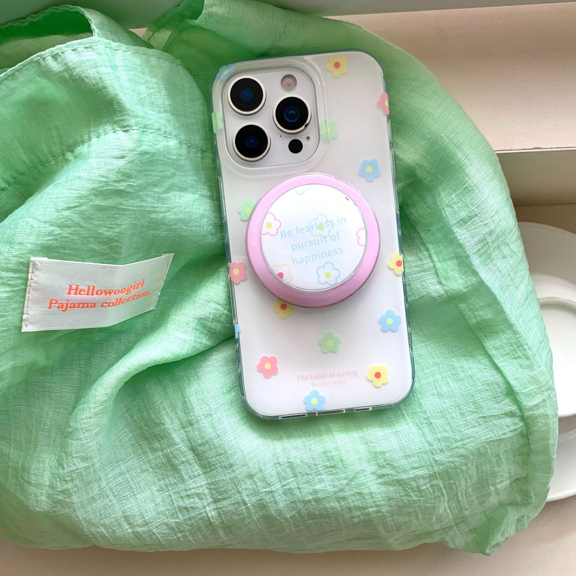 Flores de color de verano para Apple 16ProMax funda para teléfono móvil 15Pro magnético 14/13 Nuevo 15PM Pareja 16