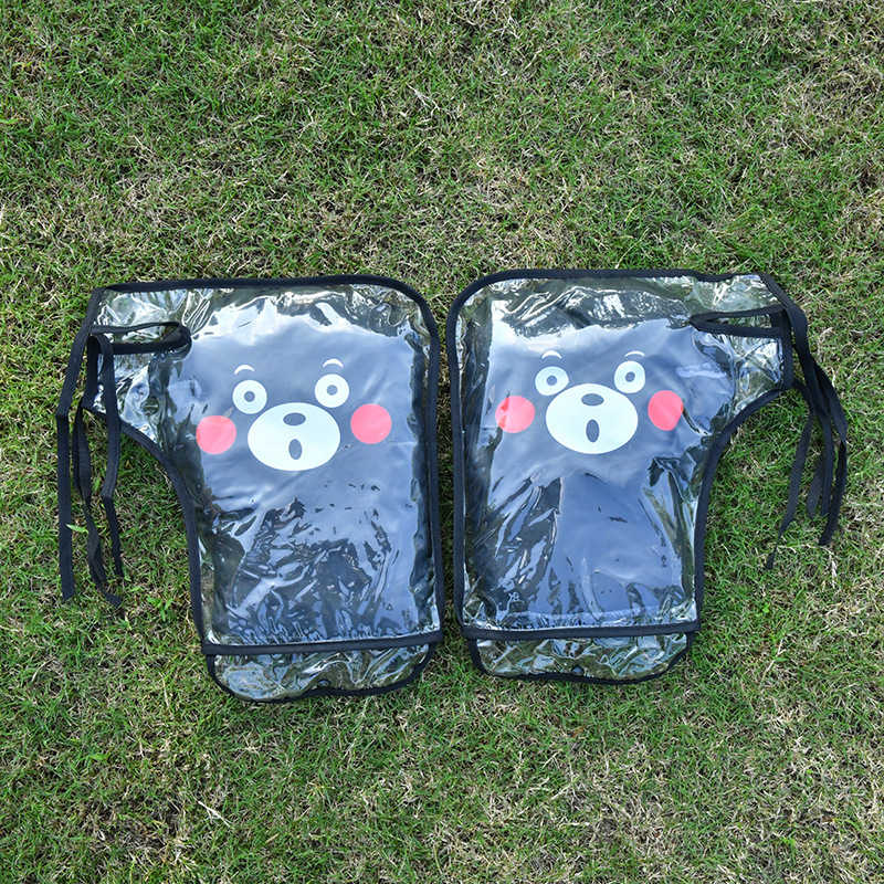 Handlehold cover: Motuoche Electric Vehicle Winter - td-fleece-lined-gloves-waterproof-raincoat-cute-bear