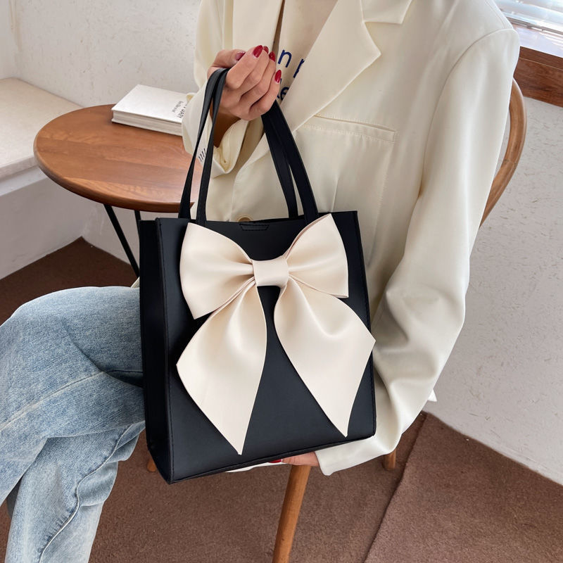 Autumn and Winter Colored Large New Fashion Handheld Women's Versatile Bow Single Shoulder Underarm Bag_voghion.com