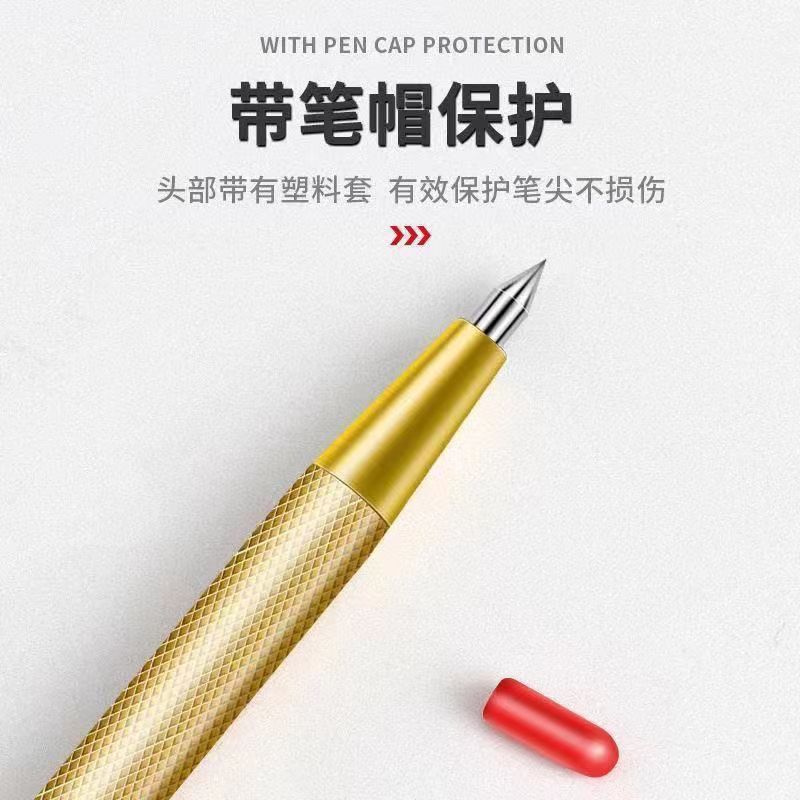 (2개) 텅스텐 강철 합금 마킹 펜 금속 타일 절단 펜 유리 대리석 다기능 높은 경도 조각 페인트 펜