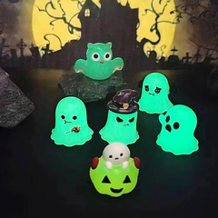 クロスボーダーハロウィンフクロウゴースト発光シリーズマイクロ風景小さな装飾品車の中央制御装飾発光装飾品