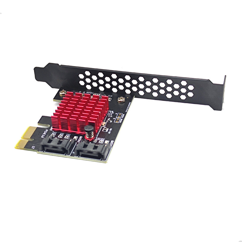 PCI-E 1X GEN3 a sata3.0 Tarjeta de expansión de velocidad completa 2 puertos 6G expansión de transferencia IPFS Disco Duro JMS582