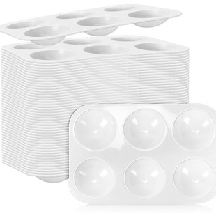 Cross-Border White Art Plastic Palette White Plastic Watercolor Palette