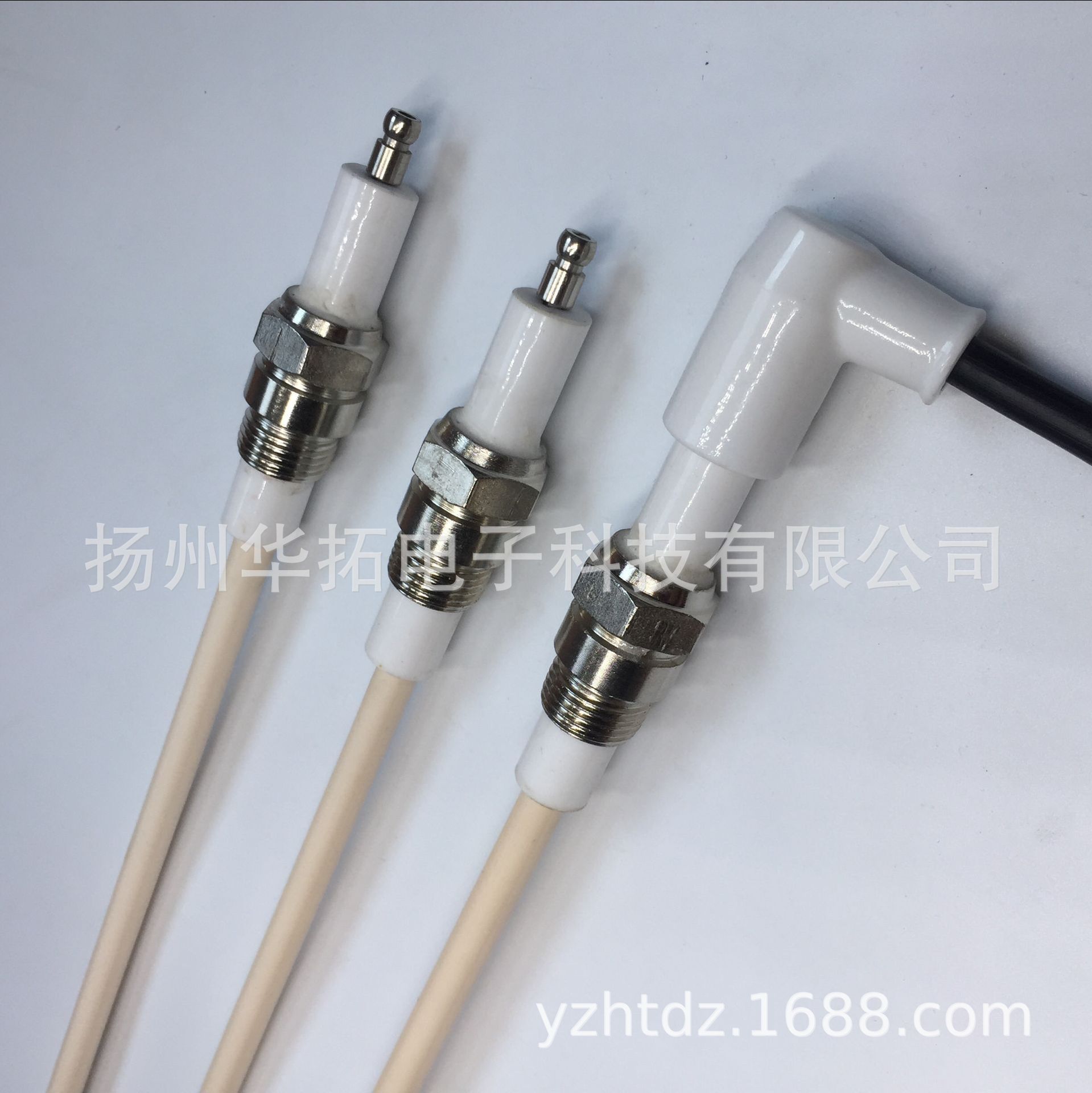 陶瓷支架15mm点火棒 螺纹M18刚玉管陶瓷燃烧机点火电极 烧嘴电极