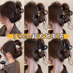 女性用の茶色の大きなグリッパー、髪のボリュームの多い女性用の高級シャーククリップ、気質のあるヘアピンとヘッドバンド