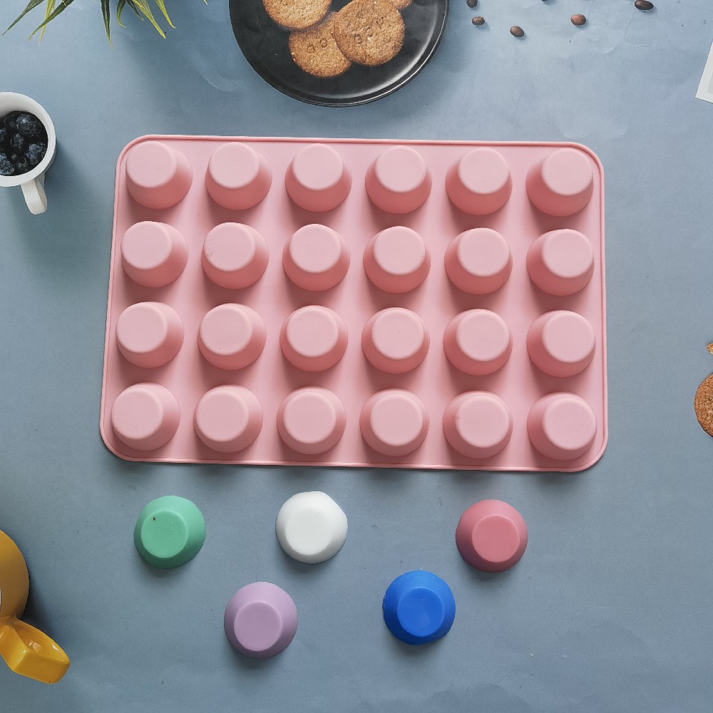 24连圆蛋挞305肥皂模巧克力饼干模蛋糕模具雪糕糖果硅胶模具