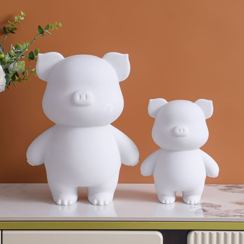Fluid Pig White Raw Material Wholesale Live Fat Pig Hug Pig Fluid Bear DIY Fluid Rabbit Mini Violent Bear Savings Bank