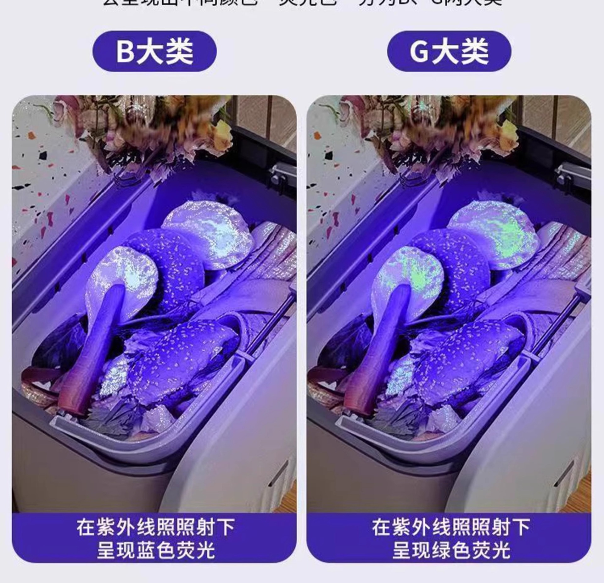 Purple Light Fluorescent Agent Detection Lamp for Identifying Tobacco, Alcohol, and Money; Uv Blue Light Flashlight for Jewelry and Gemstones