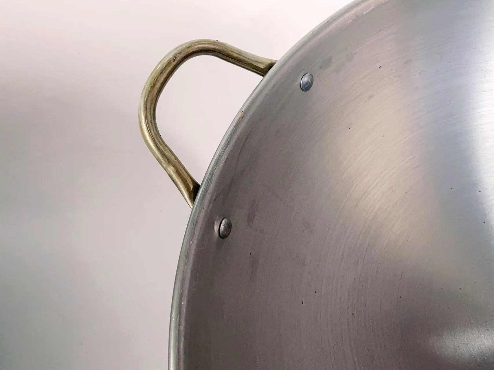 卷邊鍋老式鐵鍋家商用炒菜鍋不易粘鍋無塗層熟鐵炒鍋煤氣灶專用