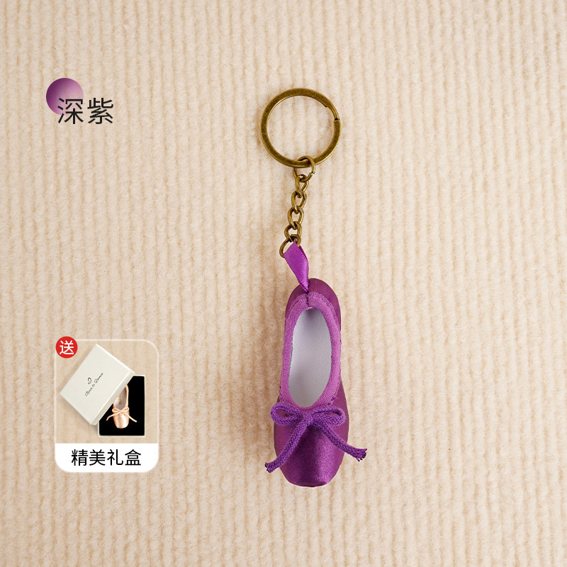 Zapatos de ballet colgante arte llavero zapatos de punta hechos a mano llavero lindo regalo creativo
