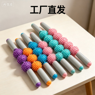 Foam Roller Wolf Tooth Ball Massage Roller Yoga Fitness Equipment Muscle Stretching Relaxation Tool Factory Direct Delivery