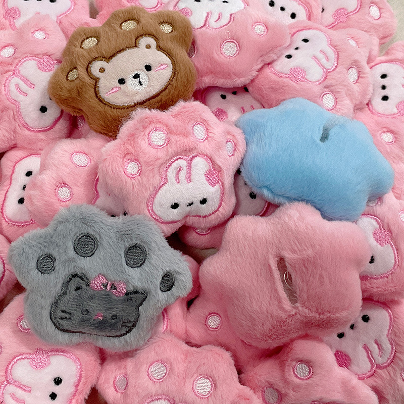 Accesorios DIY de Peluche en Forma de Garra de Gato de Tela Decorativo para Ropa y Gorros image 3