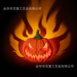 跨境暗黑南瓜造型氛围灯 万圣节风惊悚特效装饰灯