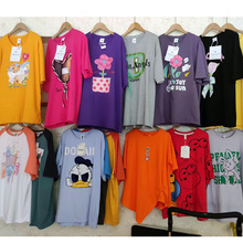 十三行摆地摊女装上领宽松加大版女士t恤9.9包邮一件待发1688网