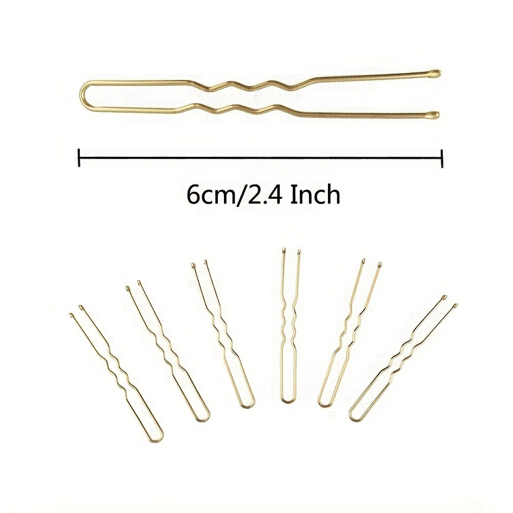 50g Weight Hair Clip Hair Accessories Type 1 Set Quantity Simple Style Solid Color Metal Plating Hair Clip