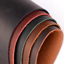 真头层牛皮黄牛疯马皮 复古风格油浸皮 变色牛皮油蜡皮箱包皮料