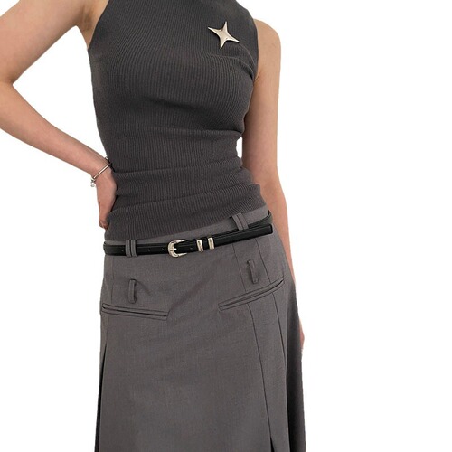 Korean niche design fashion belt for women new casual decorative jeans commuter high-end black belt