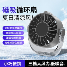桌面风扇大风力台扇usb插电办公室小风扇循环扇学生宿舍悬挂磁吸