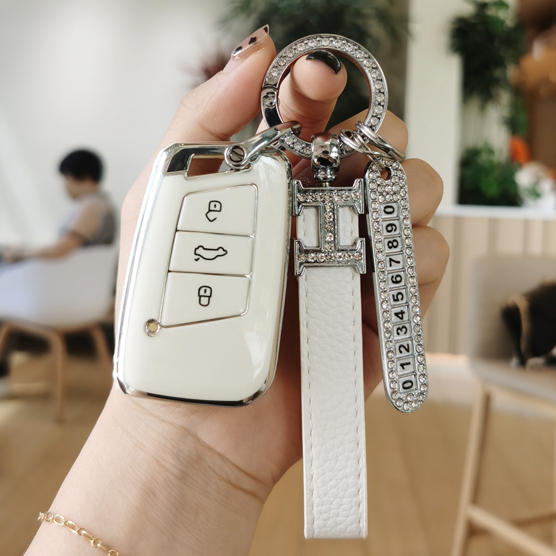 適用大眾帕薩特2022款鑰匙套大眾邁騰2021款時尚鑰匙殼包扣男女