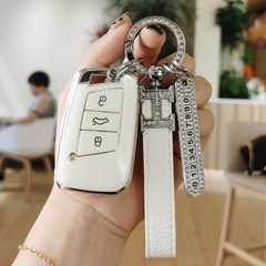 適用大眾帕薩特2022款鑰匙套大眾邁騰2021款時尚鑰匙殼包扣男女