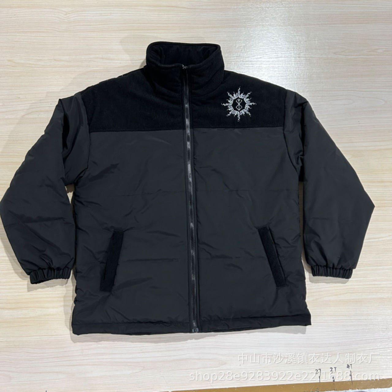 【加工定制】休闲外套男款2025春新款加绒加厚棉衣夹克短保暖棉服