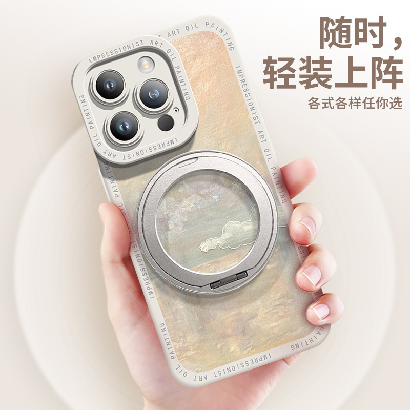 アップル16promax携帯ケースiPhone16e液体シリコンゴム転倒防止15pmファッション名画13/14|undefined