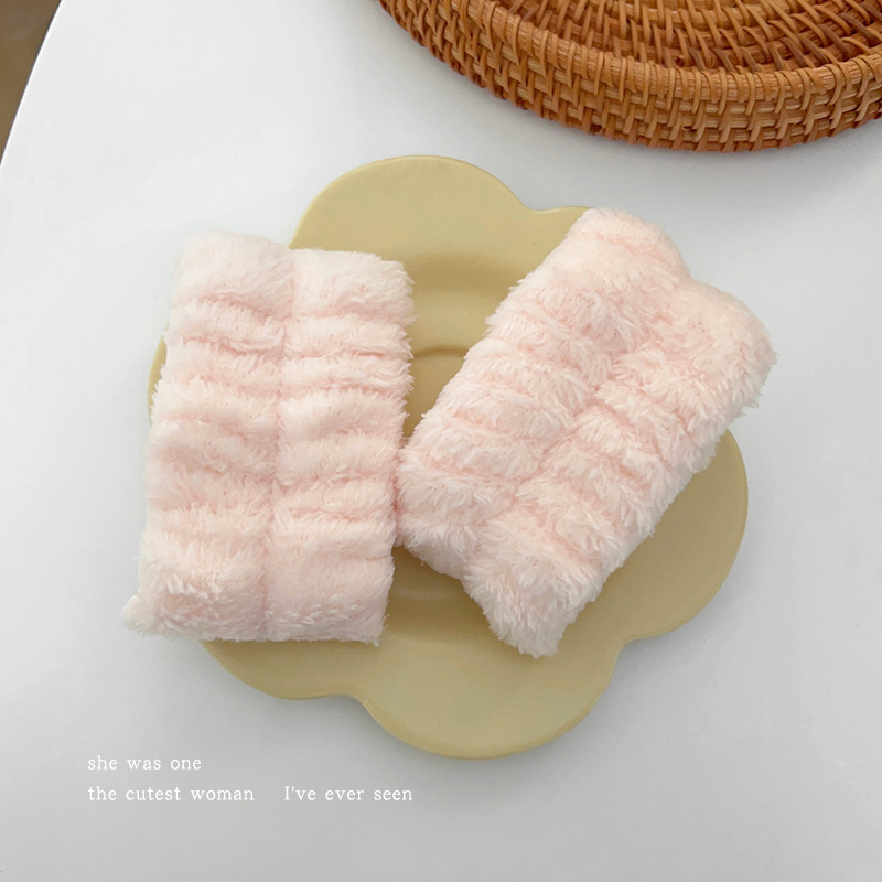 Lavar la cara correa de muñeca artefacto de absorción de agua pelúcia cabello cordón de cabeza de doble uso toalla de mano a prueba de humedad cabello para lavar anillo de cabello especial