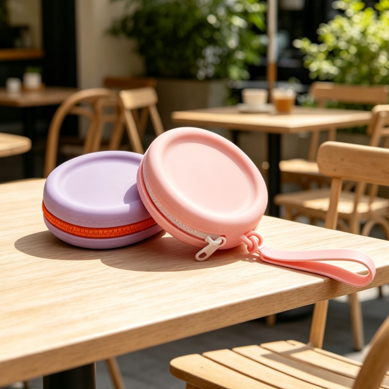 New Round Silicone Coin Purse Portable Data Cable Earphone Bank Card Storage Jewelry Bag Wholesale Earphone Bag