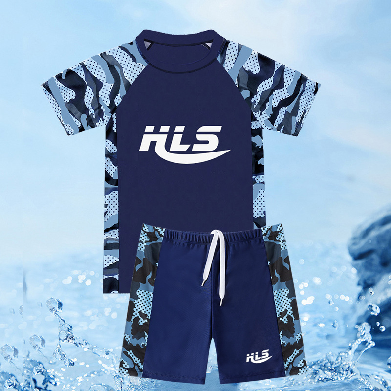 Troncos de natación para niños troncos de natación de secado rápido para niños Playa adolescentes troncos de natación profesionales entrenamiento medio y grandes niños Boxer shorts