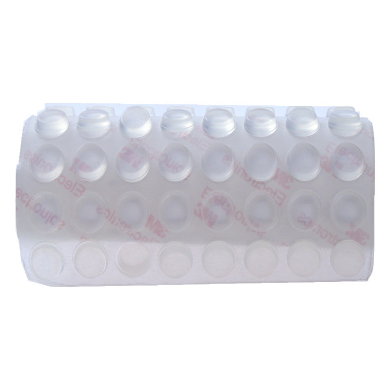 Almohadilla para pies de vidrio, granulada de silicona hemisférica, silenciador de muebles, granulada de silicona anticolisión, almohadilla para pies transparente, granulada de silicona autoadhesiva 6 diámetro 8