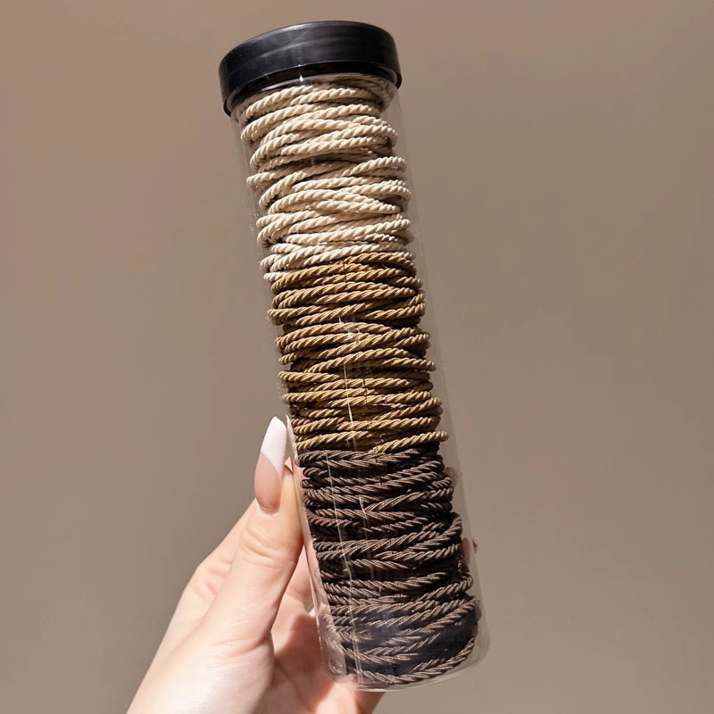 Cuerda de cabeza de oso para mujer, lazo para el cabello de color café de alta calidad, temperamento simple, cuerda para el cabello para niñas, banda de goma elástica alta y duradera