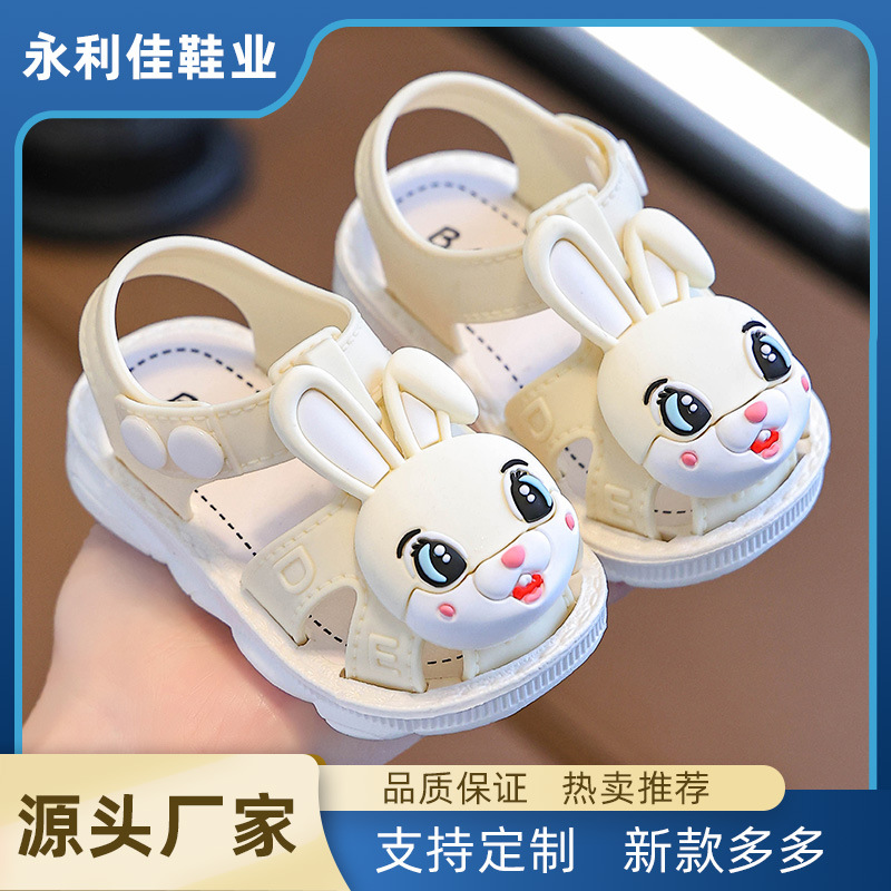 Zapatos para niñas de verano nuevo hebilla lindo dibujo animado zapatos para niños pequeños sandalias de princesa antideslizantes