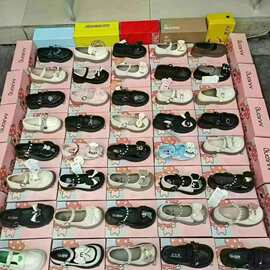 温州品牌女童公主鞋杂款可爱花朵公主鞋女童外贸童皮鞋批发处理鞋